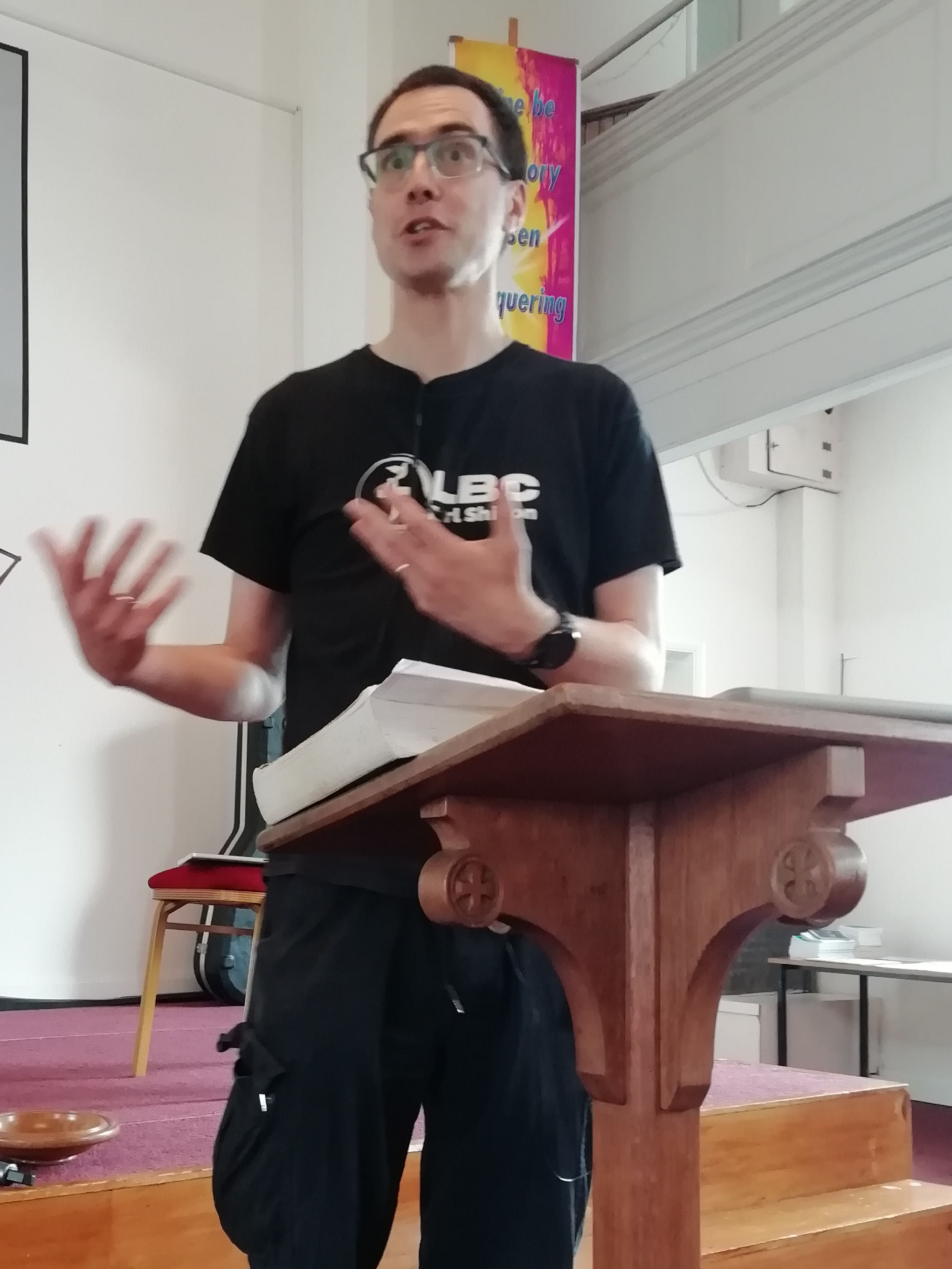 Phil Evans preaching